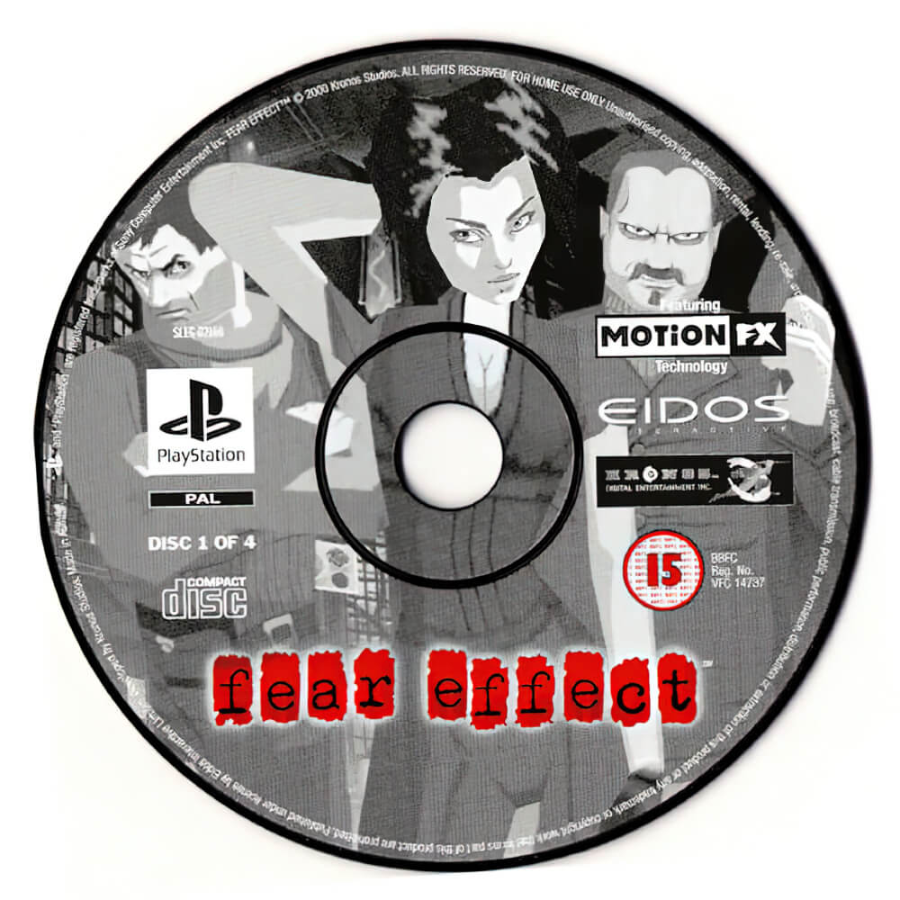 Лицензионный диск Fear Effect для PlayStation